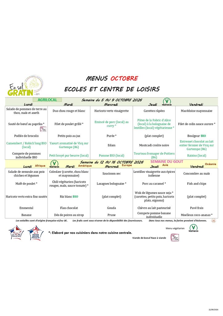 menu ecole octobre 2026
